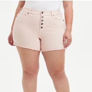 Torrid High Rise Midi Shorts - Vintage Stretch Pearl